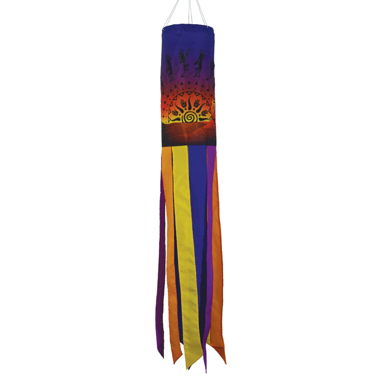 In the Breeze 5136 Kokopelli Sunset 40 Inch Windsock - Outdoor Southwest Decoration